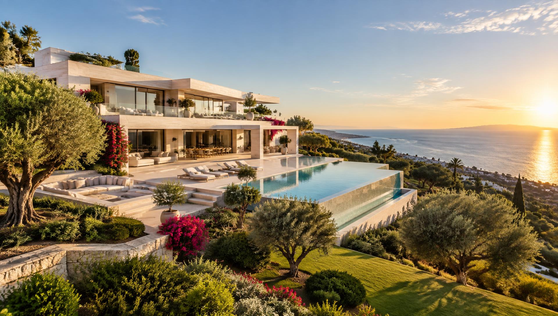 Contemporary villa overlooking the Mediterranean near Estepona